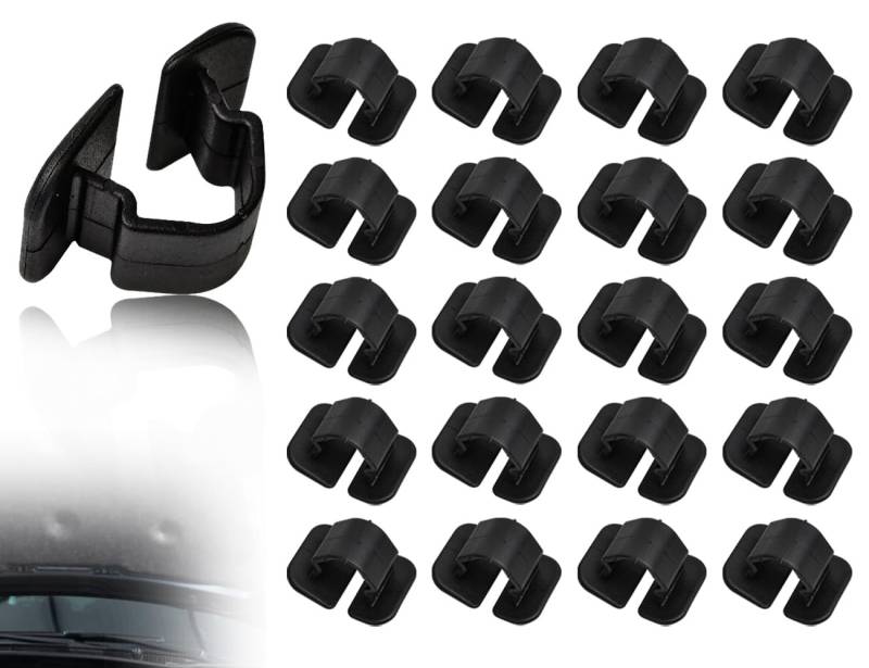 Emezddo 20 Stück Auto Motorhaube Dämmmatte Clips,Wärme und Schalldämmung Abdeckstopfen,motorhaubendämmung Stützstab Pad Halter,Motorhaubenisolierung Befestigungsclip,Isolierkissenhalter Haube von Emezddo