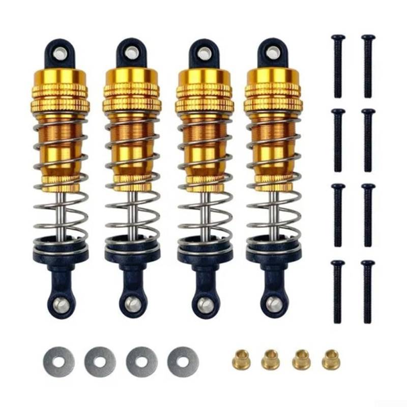 Stoßdämpfer-Set für ferngesteuerte Autos, kompatibel mit MN für 128 und andere, starke und zuverlässige Materialien (Goldset) von Emiif