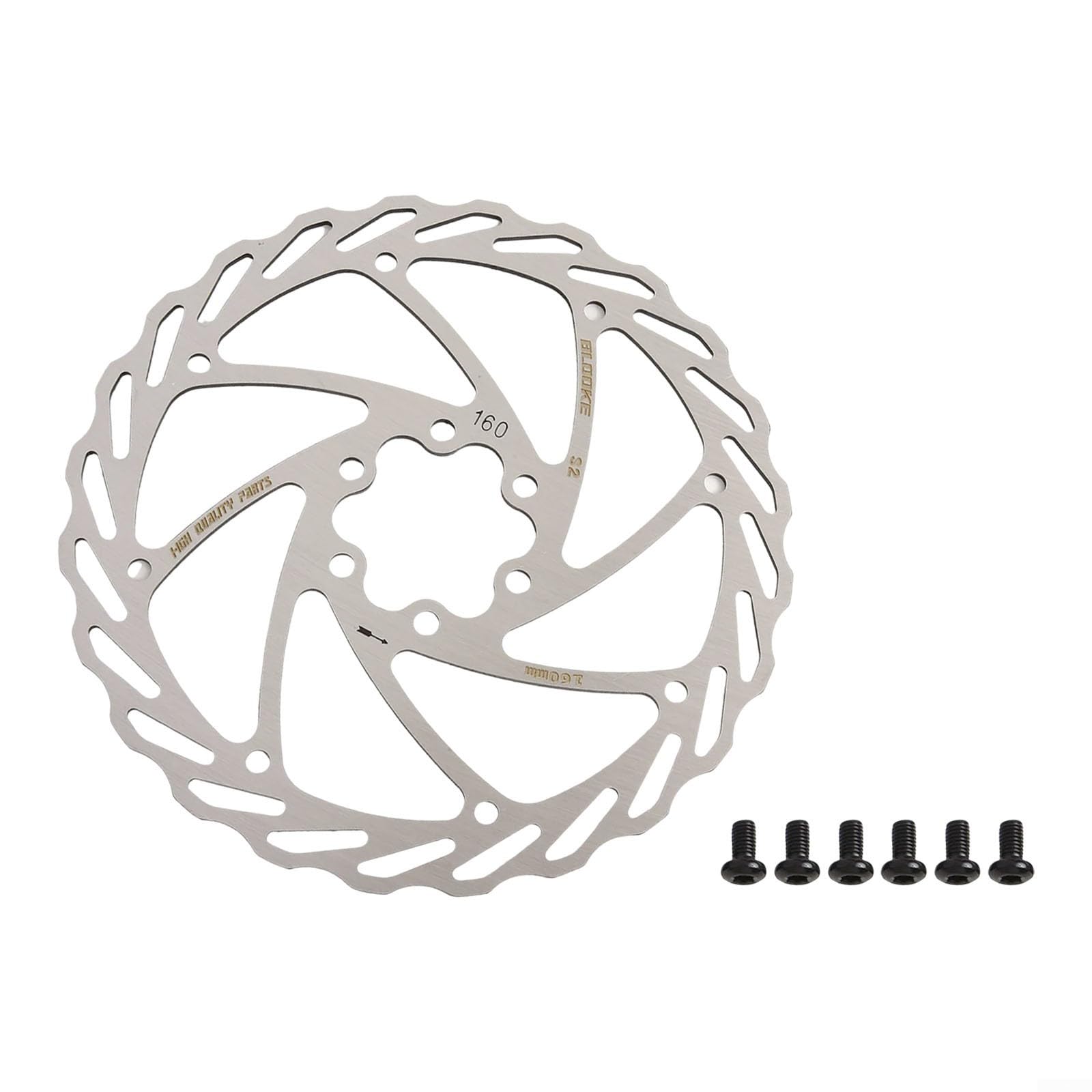 Wärmeableitungsdesign, 160 mm, 180 mm, 203 mm, Scheibenbremse für hydraulische Rotoren, 6 Bolzen (160 mm) von Emiif