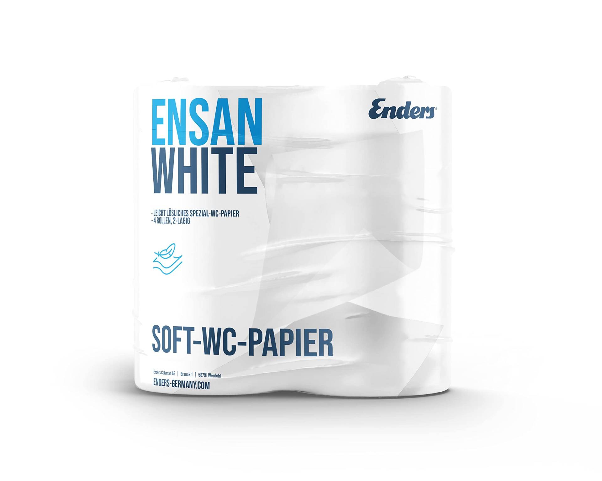 Enders® SOFT WC PAPIER, für die Campingtoilette, für das mobile WC, leicht lösliches WC-Papier, 2 lagig, Toilettenpapier, extrem weich und stark #5005 von Enders