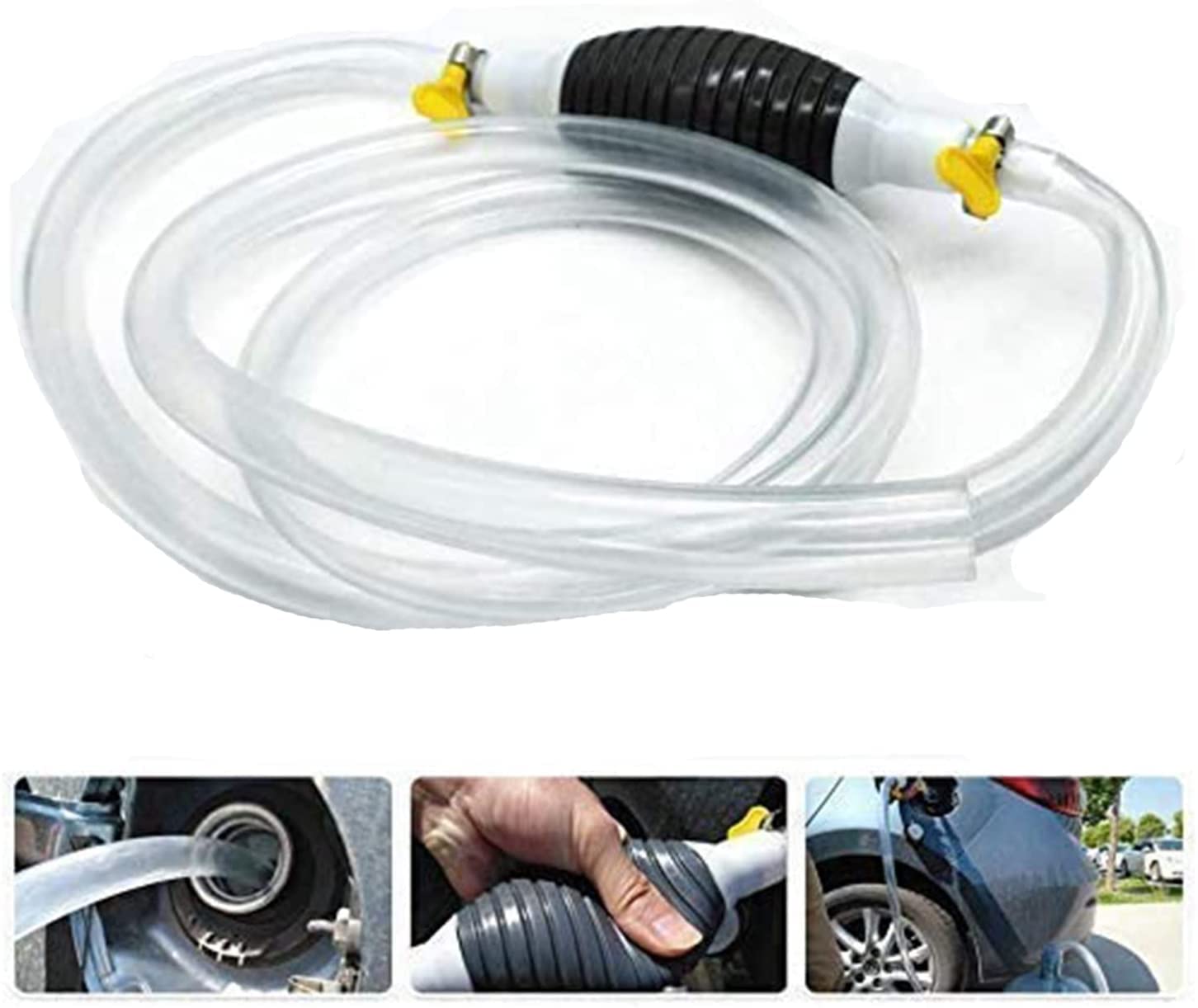 Multifunction Liquid Sucker,Manual Siphon Pump for Gasoline,Gas Gasoline Petrol Oil Liquid Water Fish Tank with 2M Syphon Hose,Siphon Pump for gasoline and other liquid water von Endxedio