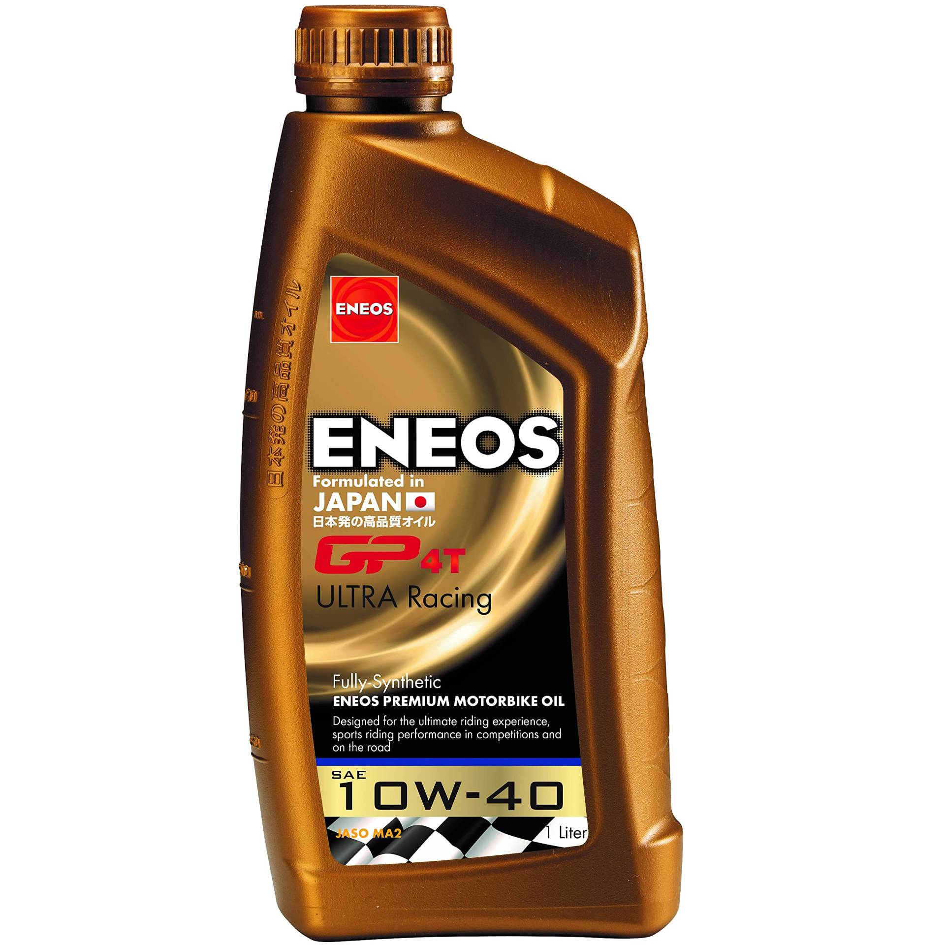 ENEOS Motor Öl Full Synthetik 4T ENEOS GP4T Ultra Racing 10 W40 1 Liter (Motorenöl 4T)/Fully Synthetic Oil 4T ENEOS GP4T Ultra Racing 10 W40 1 Litre (Engine Oil 4T) von Eneos