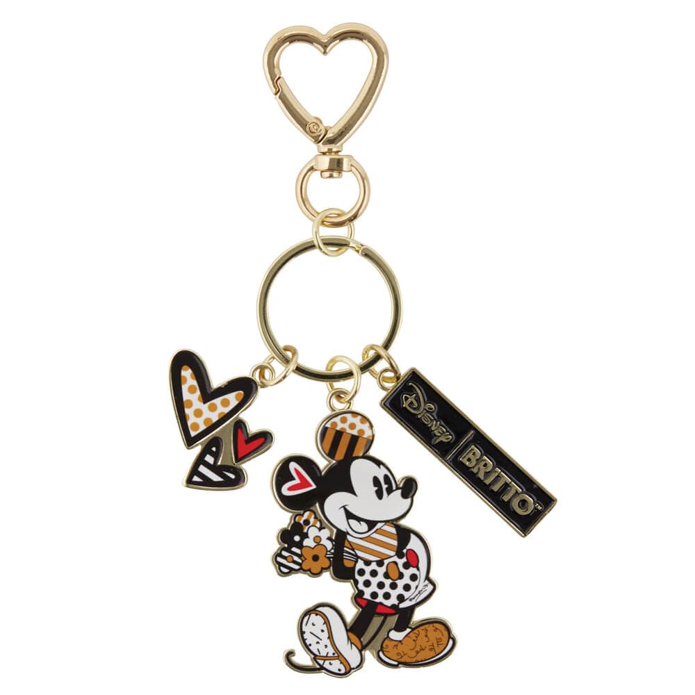 Enesco Disney Britto Midas Mickey Mouse Holding Flowers Schlüsselanhänger, 14 cm, mehrfarbig, mehrfarbig, 14 cm von Enesco