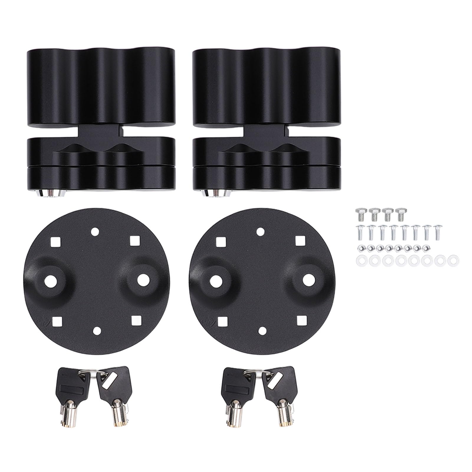 2 Sets of Gasoline Tank mounting Locks with T-Handle, Enhanced Safety Design, Suitable for Standard Water and Fuel Packs (with Key Lock) von Enforose