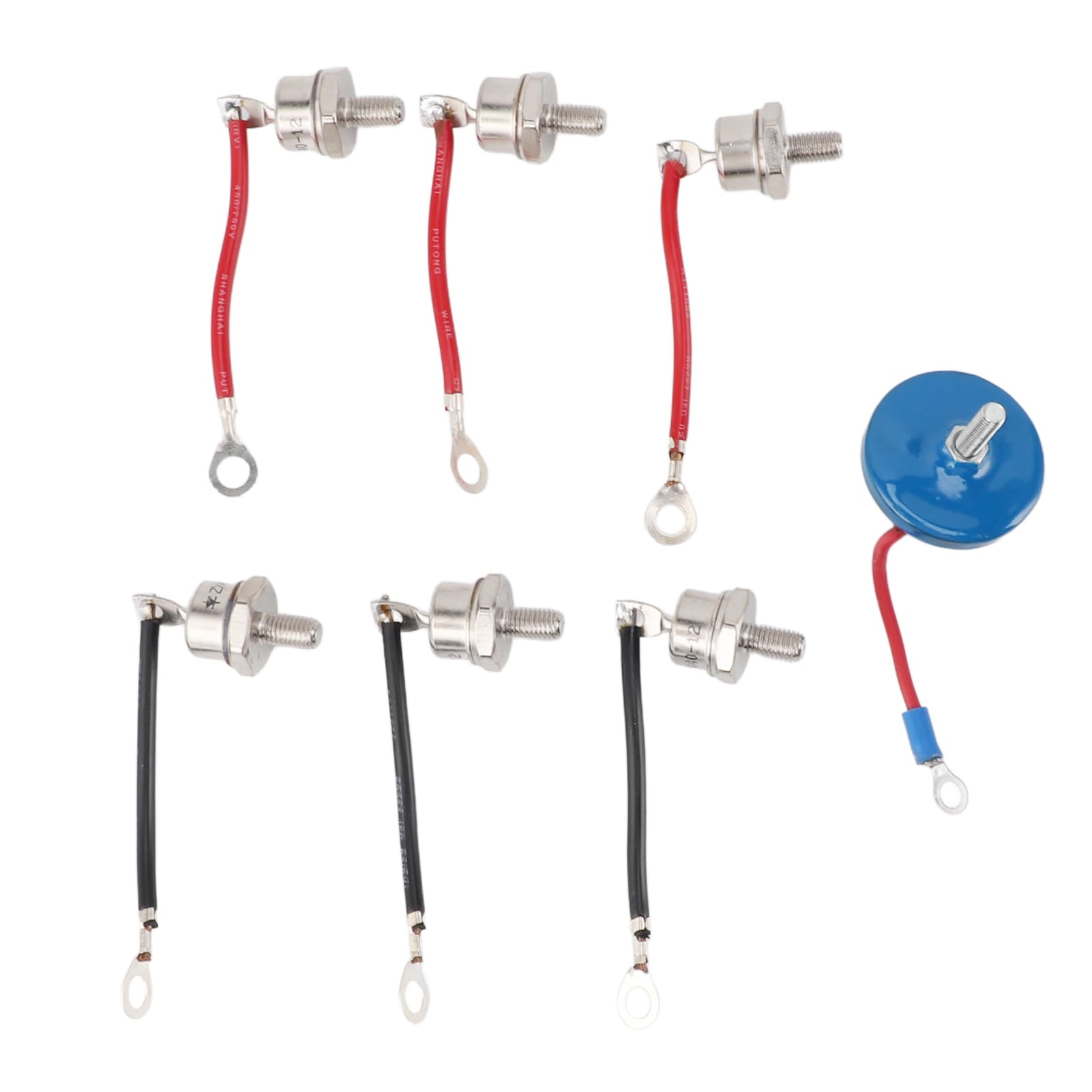 Enforose Dioden-Gleichrichter-Kit, 3 positive 3 negative 8-cm-Leitung RSK5001 rotierende Dioden-Gleichrichter-Kit für Generatoren, Widerstands-Kit, Gleichrichterdiode von Enforose