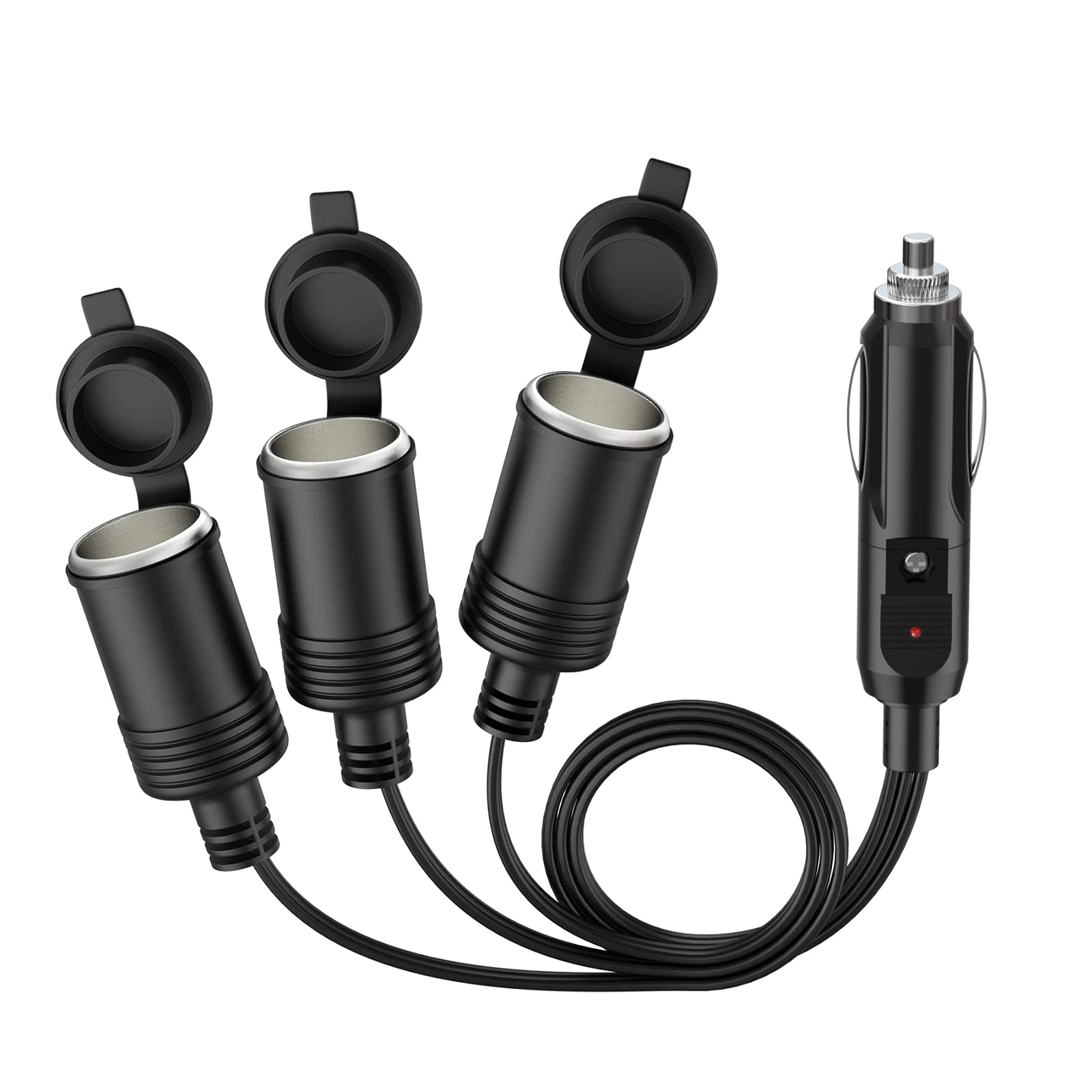 Zigarettenanzünder Verteiler,12V/24V Zigarettenanzünder Buchse 1 bis 3 KFZ Auto Zigarettenanzünder Stecker Adapter von Enisina