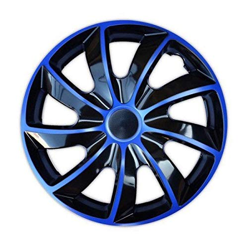 Radkappen / 4 x Universal Radzierblenden - QUAD blau (15") von Enjoliveurs