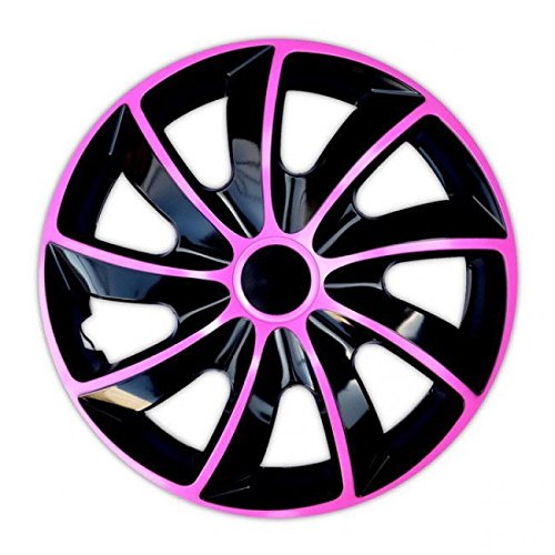 Radkappen / 4 x Universal Radzierblenden - QUAD rosa (15") von Enjoliveurs