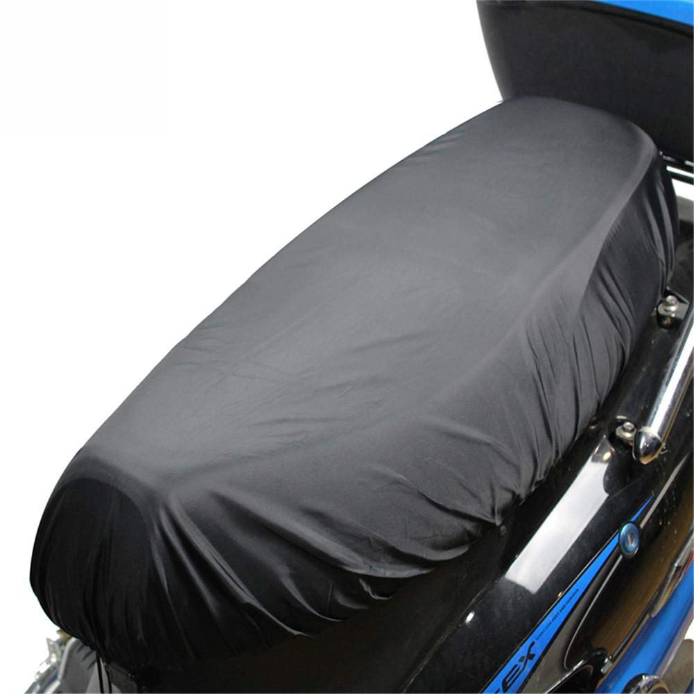 ZIYUEZIKUN Sitzbankabdeckung,Motorrad Sitzbankbezug Oxfordtuch + PU Tuch, Motorrad Roller Moped Sitzbezug Sitz Motorradbezug Leichte Sitzbezug Outdoor Wasserdicht Regen Staub UV Schutz (M, Black) von ZIYUEZIKUN