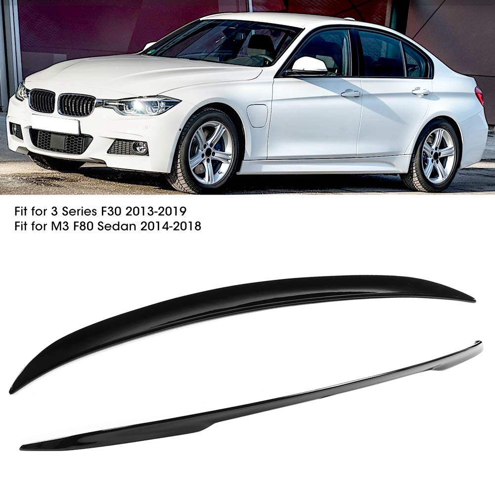 Aerodynamischer, glänzend schwarzer Kofferraumdeckel-Spoiler für 3er F30 / M3 F80 – verbessert Stabilität und Kraftstoffeffizienz – DIY-Installation für sportlichen Look von Enlybee