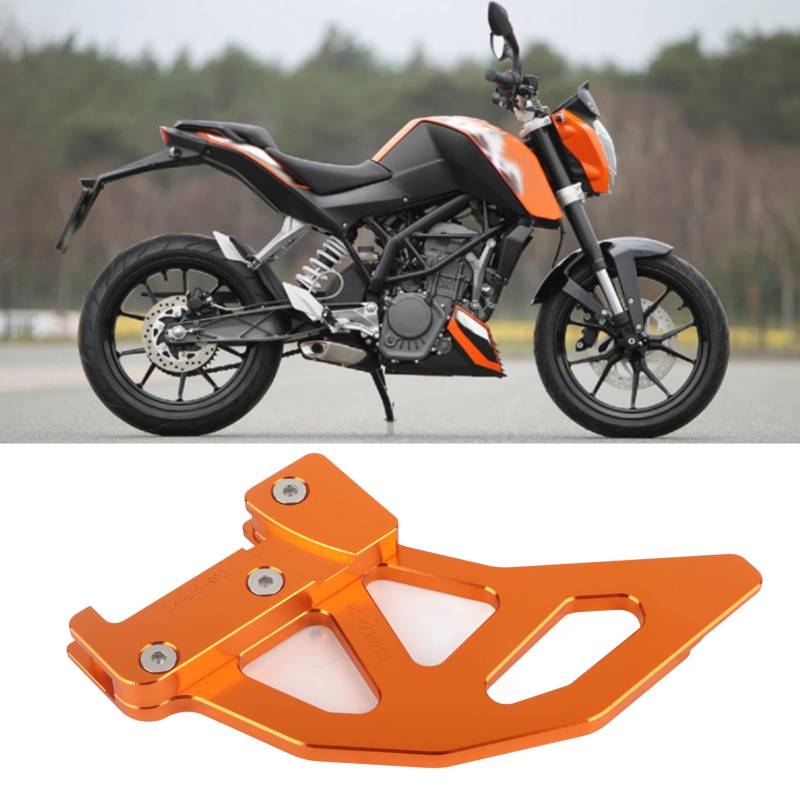 Strength Aluminum Motorcycle Brake Disc Guard for Protection - Fits 125-570, Ideal for Off - Road (Orange) von Enlybee