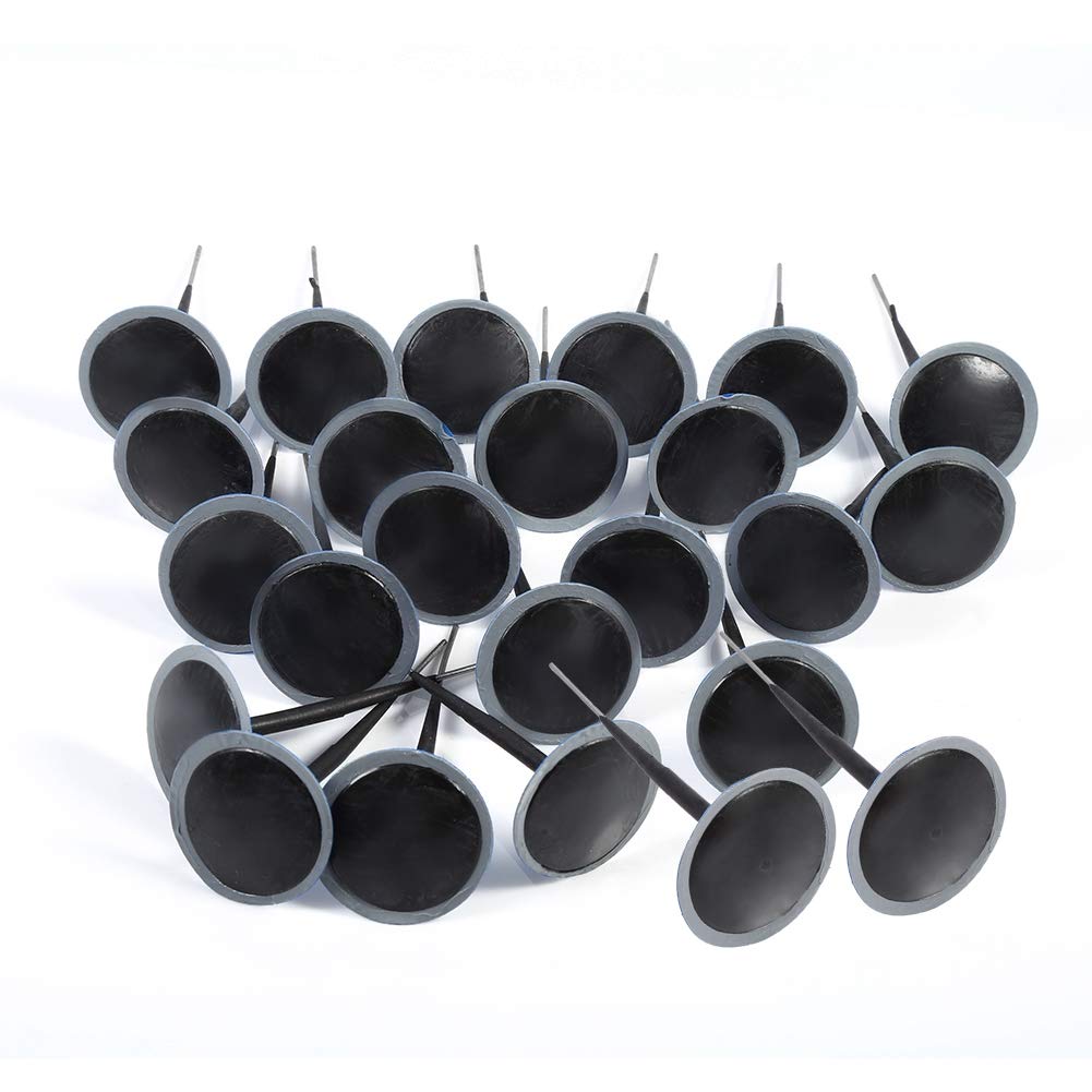 Däckreparationssats Svamp, Reifenreparatur Pilz Mit Bohrer, 24Pcs Auto Tubeless Reifenpannenreparatur Kabelgebundener 6mm Pilzstecker Patch für Auto Auto Motorrad Fahrrad Fahrrad von Entatial