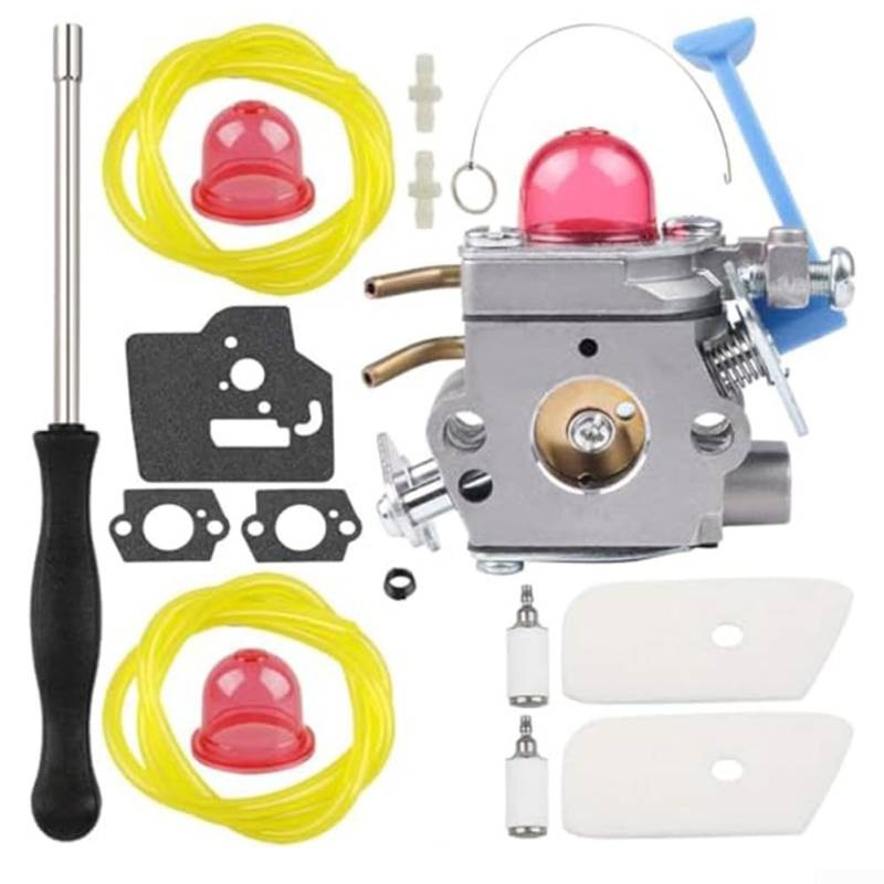 Entgoinggo Vergaser-Kit für Rasentrimmer 124C 124L 125R 125RJ 125LDX 128C 128CD 28cc, für Craftsman 358792030, 358792031 für Jonsere BC2126, CC2126, BC2128 von Entgoinggo