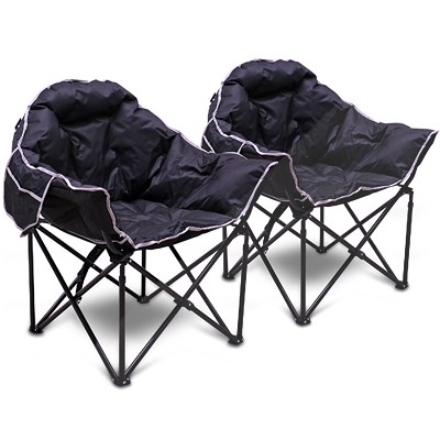 Enva 2x Gepolsterter Campingstuhl - Moon Chair - Faltbar von Enva