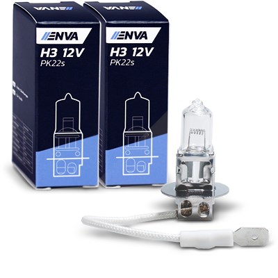 Enva 2x Glühlampe H3 55W 12V für Abarth, Alfa Romeo, Alpina, Audi, Autobianchi, BMW, Chevrolet, Chrysler, Citroën, Daewoo, Daihatsu, Daimler, Dodge, F von Enva