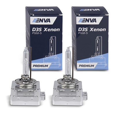 Enva 2x Glühlampe Xenon Brenner D3S - PREMIUM --> +30% mehr Licht! für Alfa Romeo, Audi, Chevrolet, Chrysler, Dodge, Ford, Ford Usa, Hyundai, Jaguar, von Enva