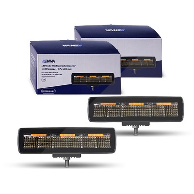 Enva 2x LED ZusatzRückfahrscheinwerfer 12/24V 20W weiß/orange 157x43,7 von Enva