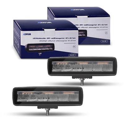 Enva 2x LED Zusatz-Rückleuchte NFZ LKW 12/24V weiß/orange/rot 157x43,7 von Enva