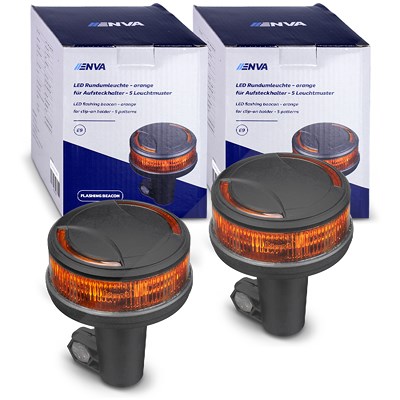 Enva 2x LED Rundumleuchte 12/24V 11W orange 1881K 842lm Aufsteckhalter von Enva