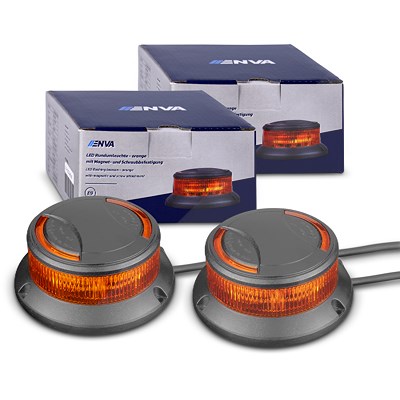 Enva 2x LED Rundumleuchte Rundumkennleuchte 12/24V 11W orange von Enva