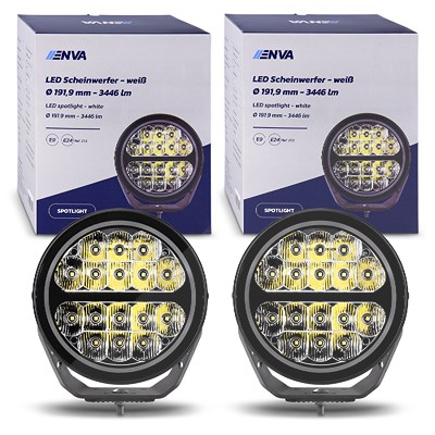 Enva 2x LED Zusatz-Scheinwerfer 12/24V 80W - rund Ø 191,9 mm von Enva