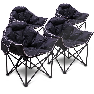 Enva 4x Gepolsterter Campingstuhl - Moon Chair - Faltbar von Enva