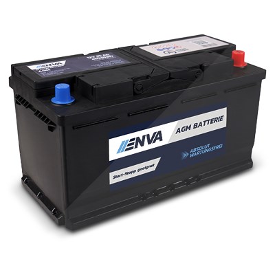 Enva AGM Autobatterie, Starterbatterie 12V 95Ah 850A Start-Stop [Hersteller-Nr. 0092S5A130] für Alfa Romeo, Alpina, Aston Martin, Audi, Bentley, BMW, von Enva