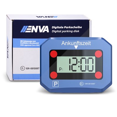 Enva Elektronische digitale Parkscheibe - mit Zulassung vom KBA von Enva