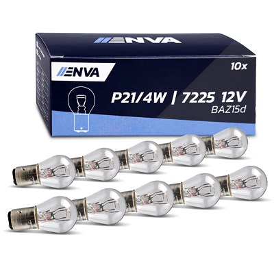 Enva Glühlampe P21/4W 21/4W klar 12V - 10 Stück [Hersteller-Nr. 12594CP] für Alpina, BMW, Citroën, Fiat, Ford, Irmscher, Jaguar, Lada, Lotus, Mercedes von Enva