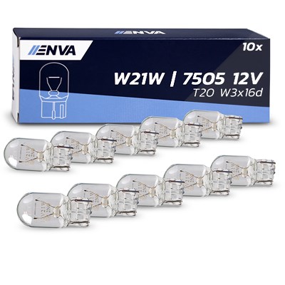 Enva Glühlampe W21W T20 21W klar 12V - 10 Stück von Enva