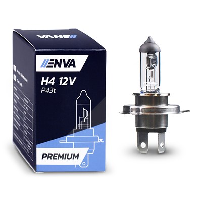 Enva Glühlampe H4 60/55W 12V - PREMIUM --> +30% mehr Licht! [Hersteller-Nr. 12342RGTS2] für Abarth, Alfa Romeo, Audi, Austin, Autobianchi, BMW, Chevro von Enva