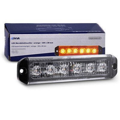 Enva LED Einbau-Warnblinkleuchte 12/24V 11W orange 202lm 120x28mm [Hersteller-Nr. T9106AW] von Enva