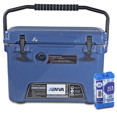 Enva Passive Eis-Kühlbox - 20QT - 18,9 Liter + 2x Kühlakku von Enva