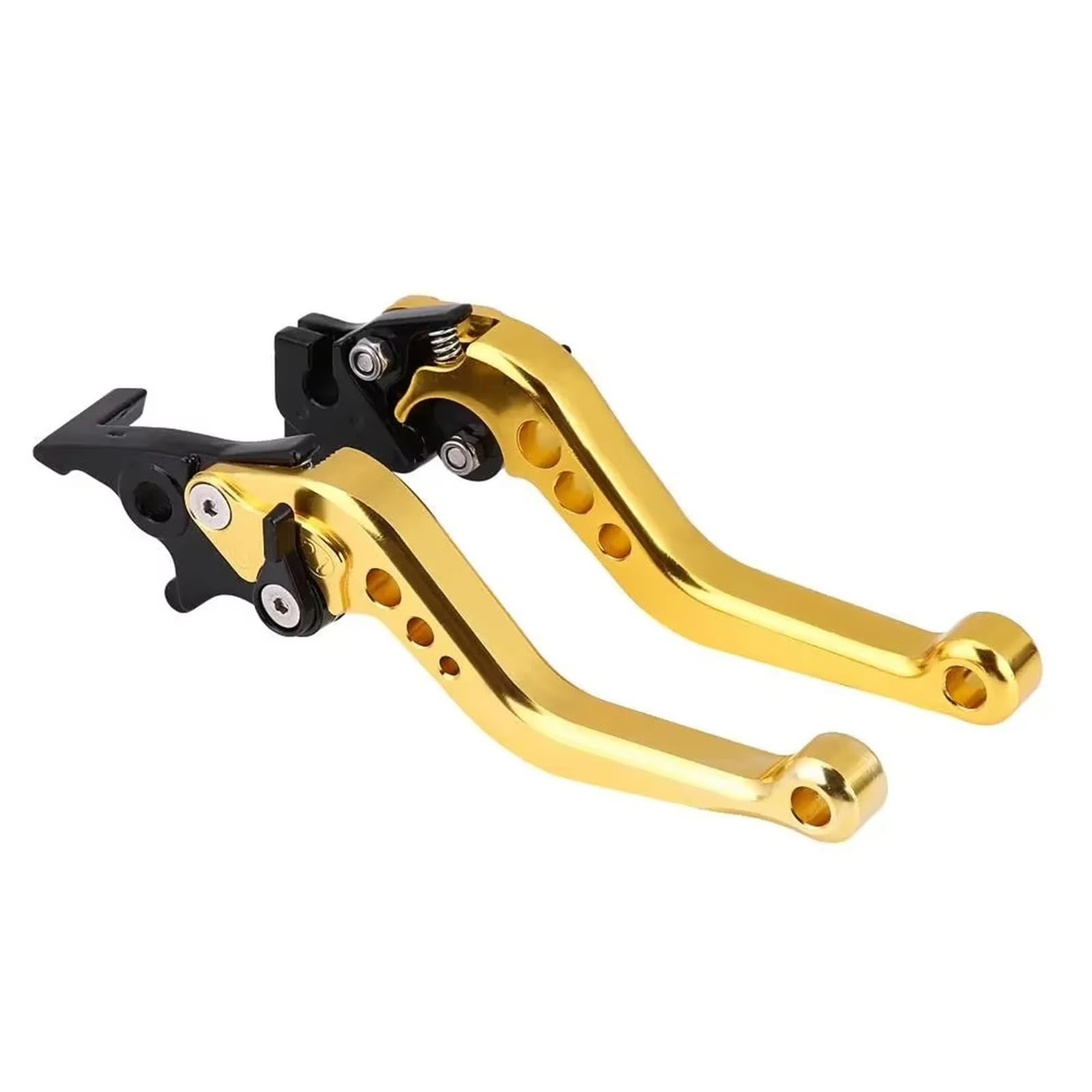 Bremskupplungshebel Zubehö Motorrad Kupplung Brems Griff Trommel Hebel Fit Für Suzuki Motorrad Zubehör Modifikation Legierung Kupplungshebel Barsch(Gold) von Eofooq