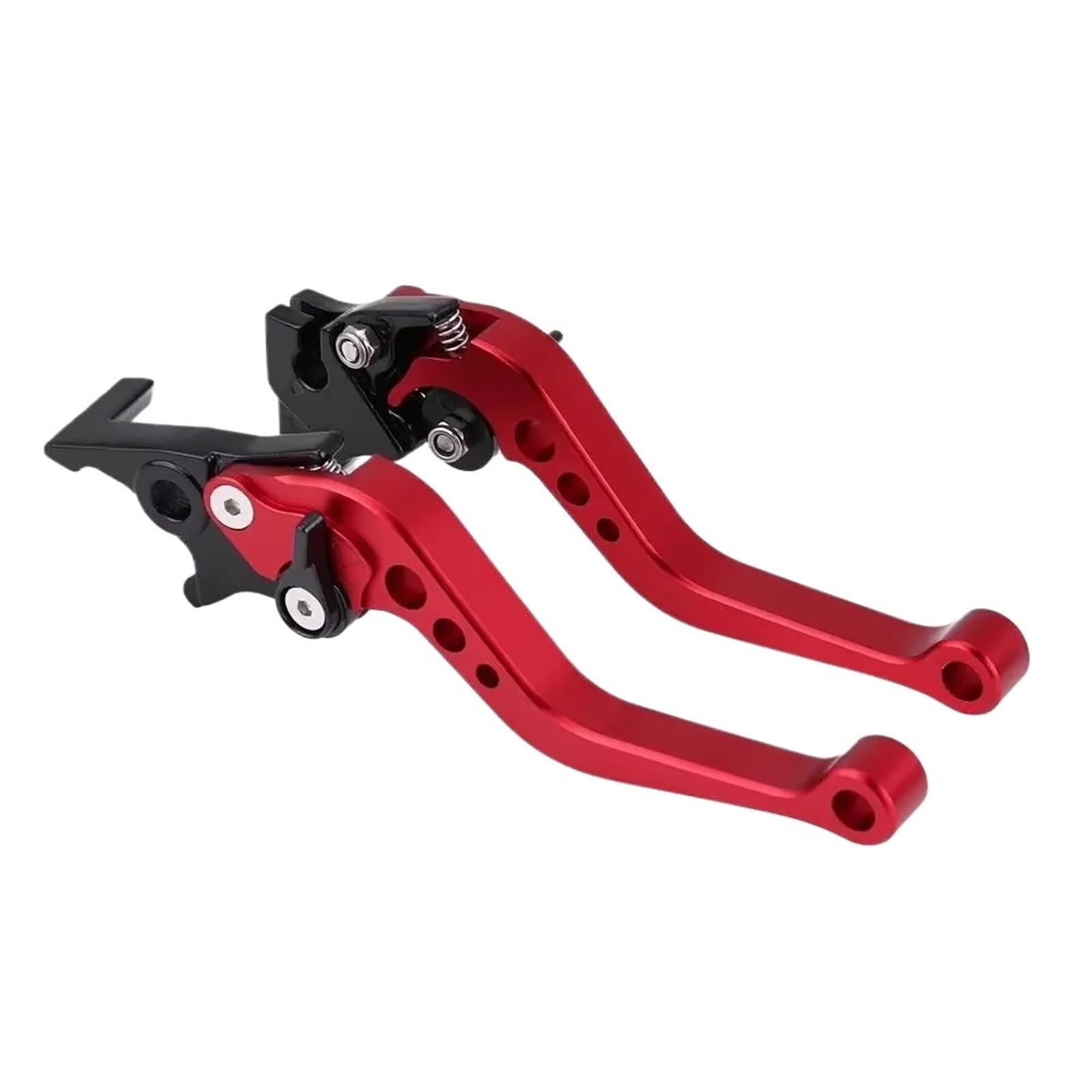 Bremskupplungshebel Zubehö Motorrad Kupplung Brems Griff Trommel Hebel Fit Für Suzuki Motorrad Zubehör Modifikation Legierung Kupplungshebel Barsch(Red) von Eofooq