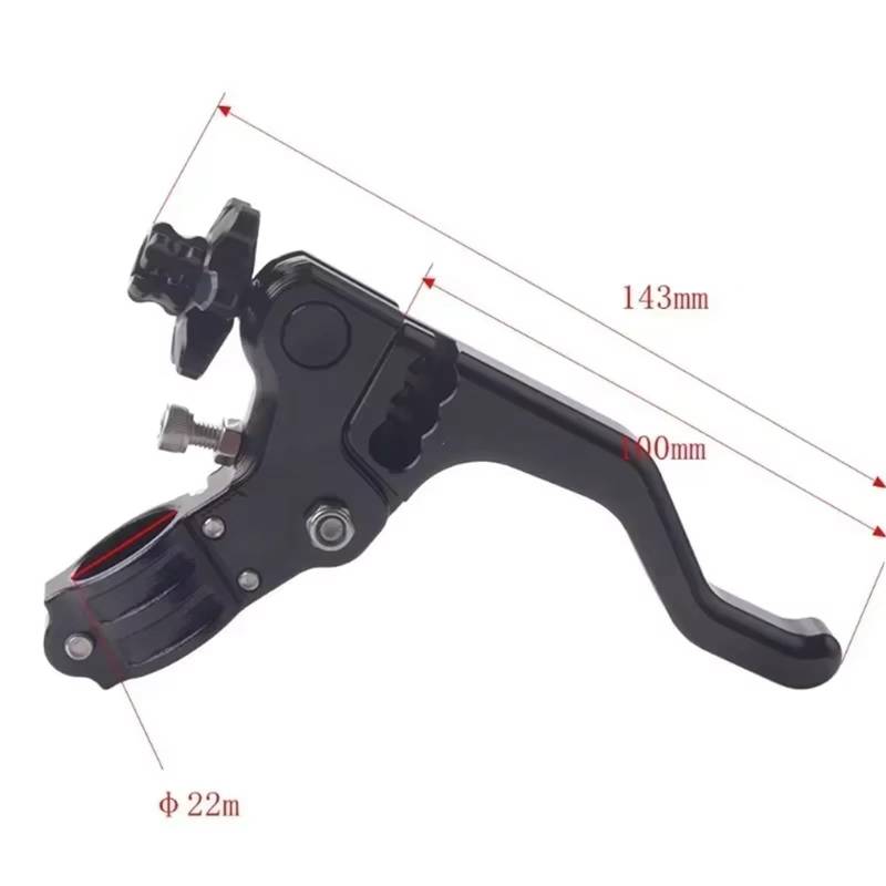 Bremskupplungshebel Zubehö Motorrad Short Stunt Kupplungshebel Universal Stunt Kupplungshebel Modifiziertes Motorradzubehör Für CBR Für Kawasaki Für Suzuki Kupplungshebel Barsch(Black) von Eofooq