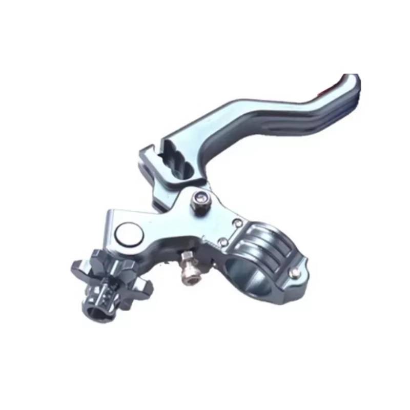 Bremskupplungshebel Zubehö Motorrad Short Stunt Kupplungshebel Universal Stunt Kupplungshebel Modifiziertes Motorradzubehör Für CBR Für Kawasaki Für Suzuki Kupplungshebel Barsch(Silver) von Eofooq