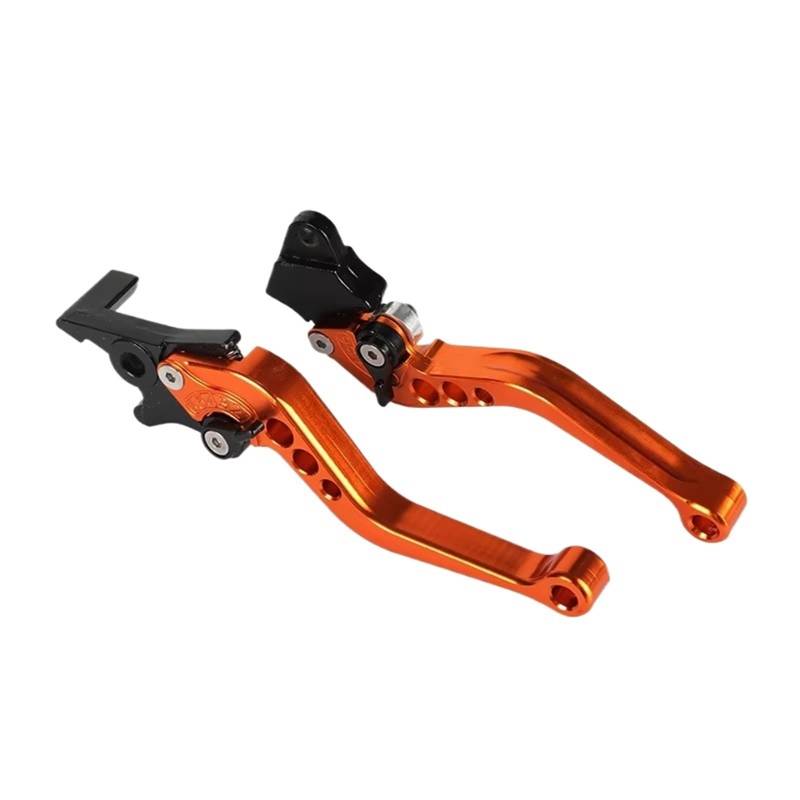 Bremskupplungshebel Zubehö Universal Motorrad Kupplung Brems Griff Trommel Hebel CNC Fit Für Suzuki Motorrad Roller Modifikation Zubehör Kupplungshebel Barsch(Orange) von Eofooq