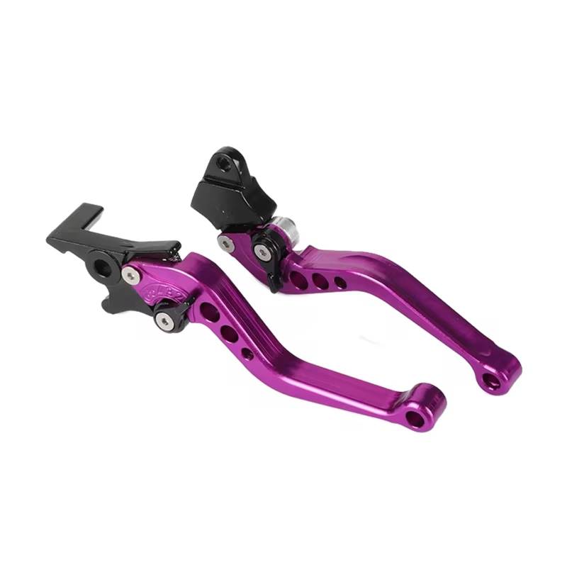 Bremskupplungshebel Zubehö Universal Motorrad Kupplung Brems Griff Trommel Hebel CNC Fit Für Suzuki Motorrad Roller Modifikation Zubehör Kupplungshebel Barsch(Purple) von Eofooq