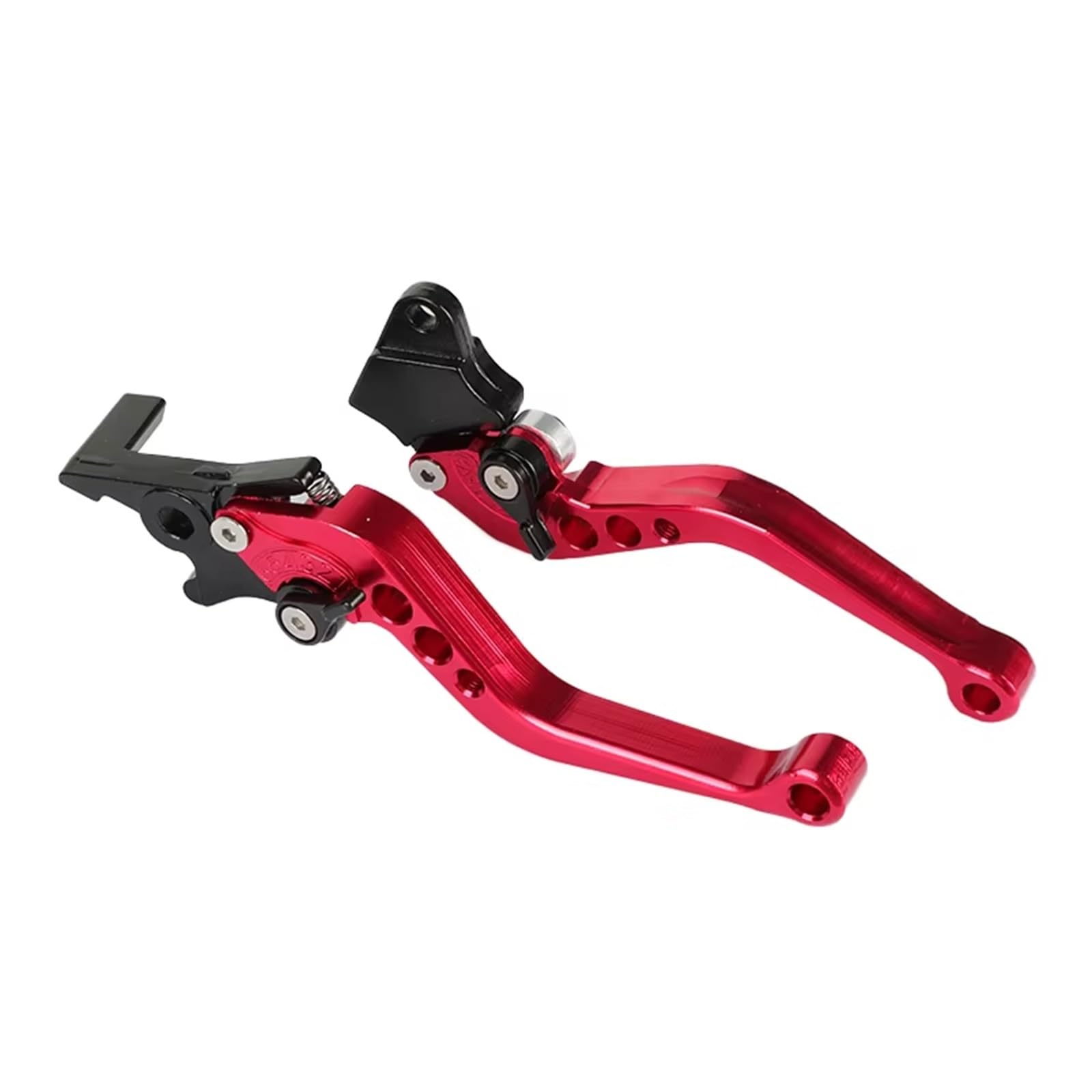 Bremskupplungshebel Zubehö Universal Motorrad Kupplung Brems Griff Trommel Hebel CNC Fit Für Suzuki Motorrad Roller Modifikation Zubehör Kupplungshebel Barsch(Red) von Eofooq