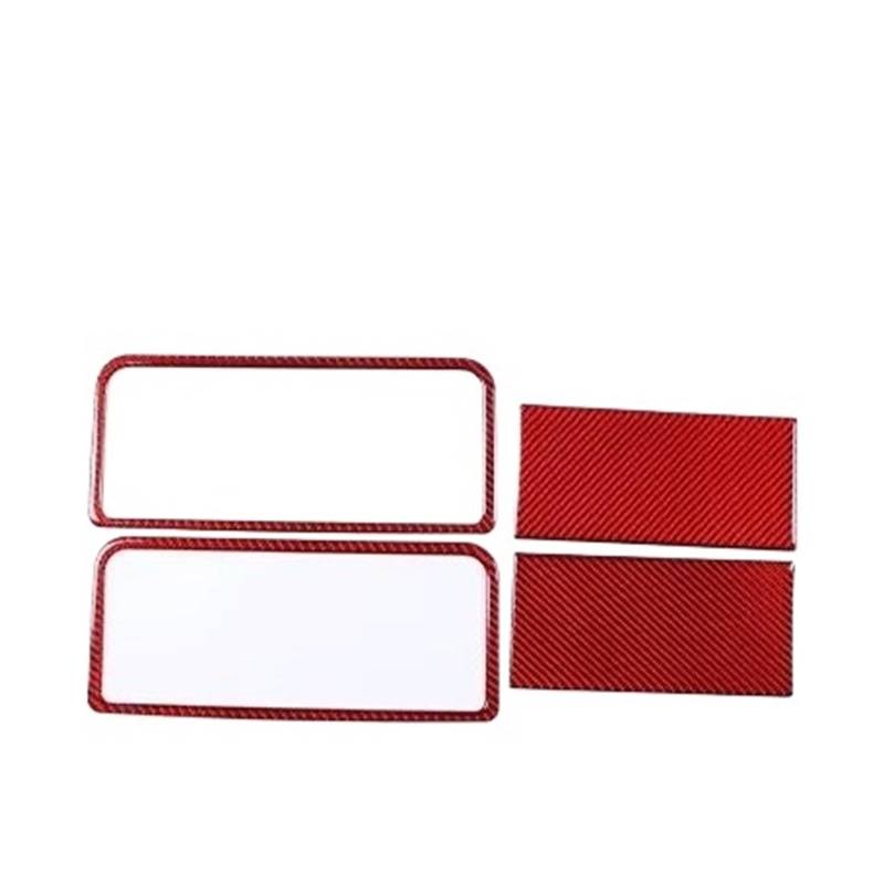 Kohlefaser Auto Aufkleber Auto Carbon Fiber Full Set Aufkleber Für A8 Für D3 Für D4 2004-2012 Auto Zentrale Steuerung Panel Tür dekoration Aufkleber Aufkleber Dekorative(Red,15) von Eofooq