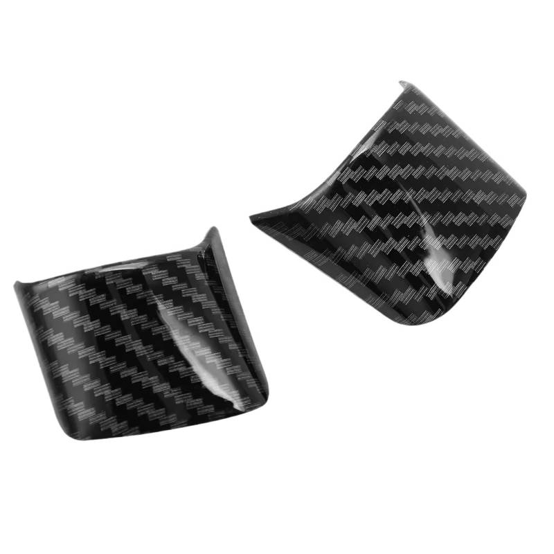 Kohlefaser Auto Aufkleber Auto Carbon Fiber Lenkrad Dekoration Für Ford Für FOCUS 3 Für MK3(2012-2017) Für KUGA 2013-2015 Aufkleber Dekorative(Carbon 2pcs) von Eofooq