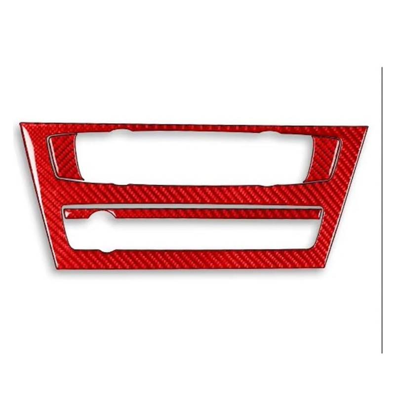 Kohlefaser Auto Aufkleber Auto Radio Klimaanlage Panel Carbon Faser Trim Aufkleber Für X3 F25 2011-2017 Für X4 F26 2014-2017 Aufkleber Dekorative(RED) von Eofooq