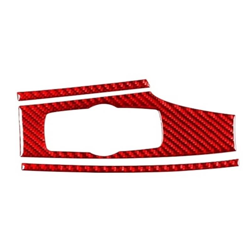 Kohlefaser Auto Aufkleber Auto Scheinwerfer Schalter Panel Carbon Faser Trim Aufkleber Für X3 F25 2011-2017 Für X4 F26 2014-2017 Aufkleber Dekorative(Red LHD) von Eofooq