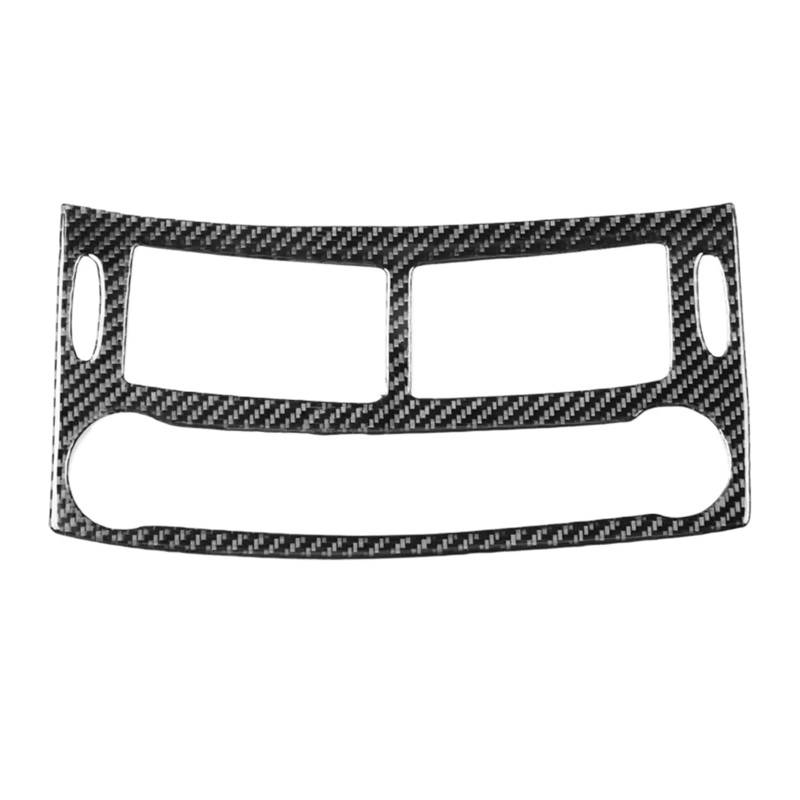 Kohlefaser Auto Aufkleber Carbon Fiber Center Klimaanlage Vents Auto Innen Aufkleber Für Benz E-Klasse W211 2003-2009 Dekoration Zubehör Aufkleber Dekorative(Black Style B) von Eofooq