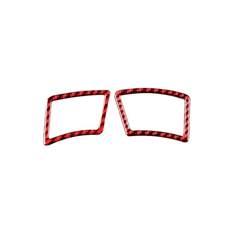 Kohlefaser Auto Aufkleber Carbon Fiber Innen Auto Dashboard Panel Air Outlet Trim Rahmen Abdeckung Dekor Aufkleber Für 5 Series E60 2004-2010 zubehör Aufkleber Dekorative(RED) von Eofooq