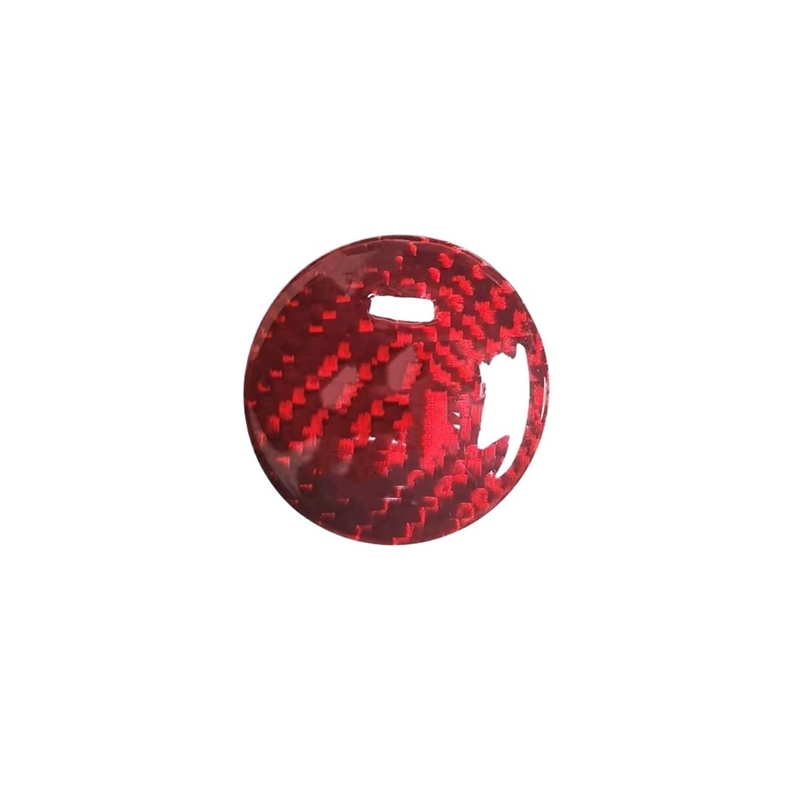 Kohlefaser Auto Aufkleber Carbon Fiber Styling Aufkleber Auto Start Stop Motor Schalter Taste Abdeckung Trim Für Mazda 3 Accessoire Für Axela Für CX3 Für CX5 Für CX8 Für MX-5 Aufkleber Dekorative(RED) von Eofooq