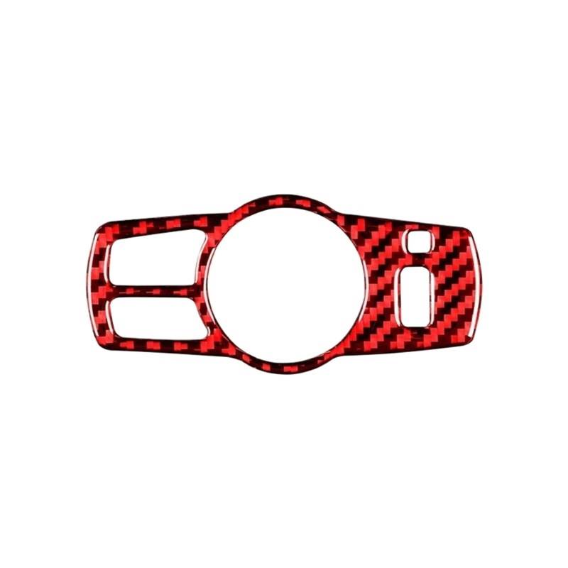 Kohlefaser Auto Aufkleber Für 5 Series F10 F18 2011-2017 Zubehör Carbon Fiber Innen Auto Scheinwerfer Schalter Dekoration Rahmen Trim Abdeckung Aufkleber Aufkleber Dekorative(RED) von Eofooq