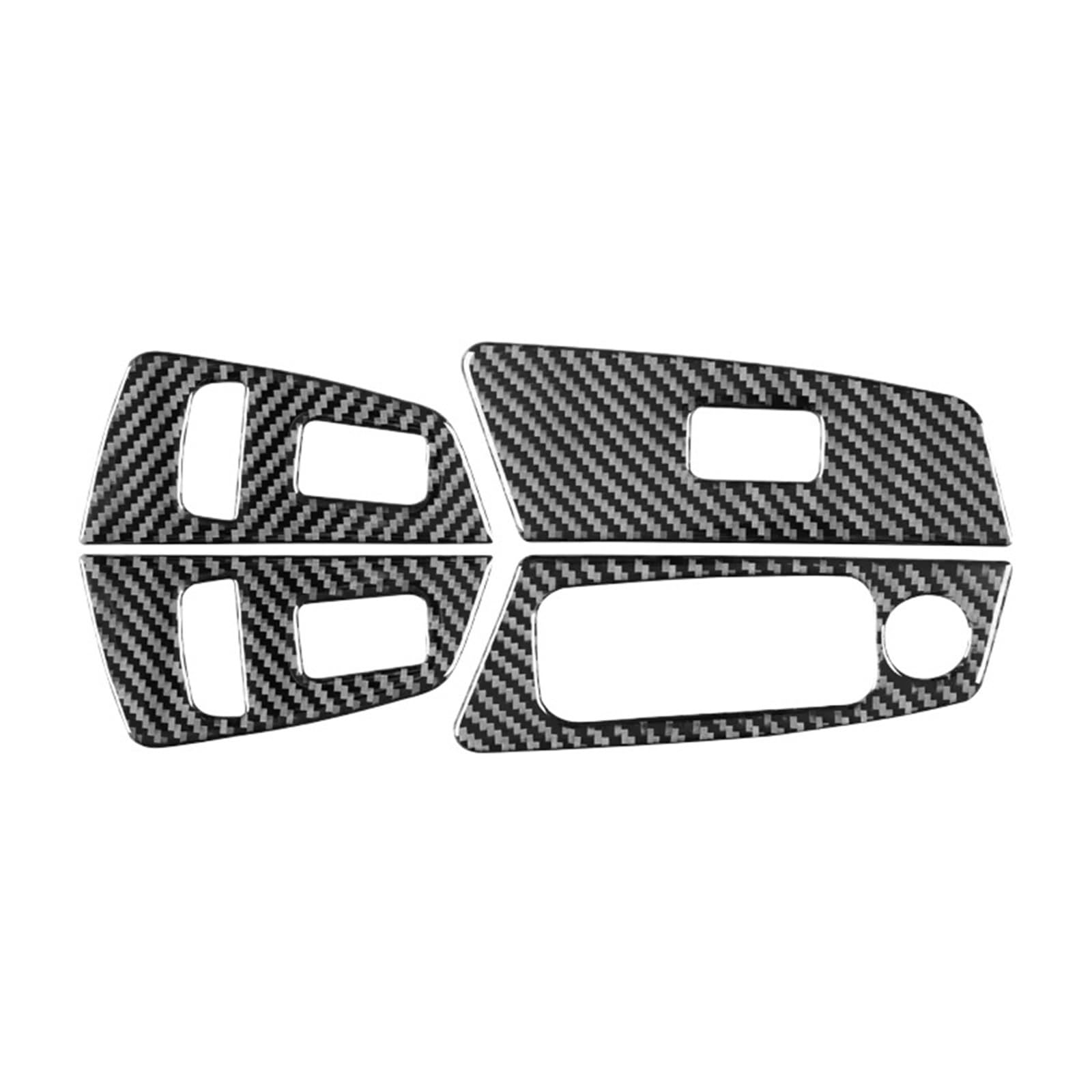 Kohlefaser Auto Aufkleber Für 5 Series G30 2018-2022 Zubehör Carbon Fiber Innen Auto Windows Hebe Taste Control Panel Trim Aufkleber Aufkleber Dekorative(Style A,for Left-Hand Drive) von Eofooq