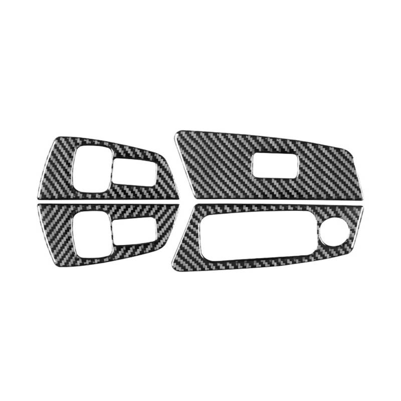 Kohlefaser Auto Aufkleber Für 5 Series G30 2018-2022 Zubehör Carbon Fiber Innen Auto Windows Hebe Taste Control Panel Trim Aufkleber Aufkleber Dekorative(Style B,for Left-Hand Drive) von Eofooq